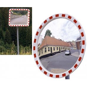 MIRAC trafikspeglar i akrylglas, rektangulära och runda, flera storlekar