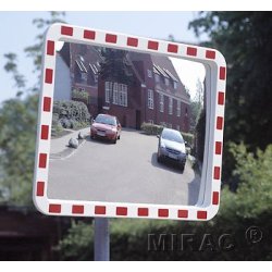 MIRAC trafikspejle i polycarbonat, rektangulre og runde, flere strrelser