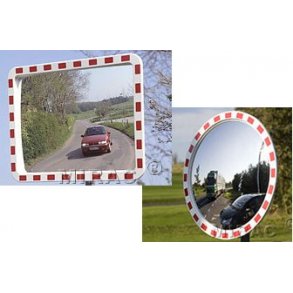 MIRAC traffic mirrors in polycarbonate, rectangular and round, several sizes