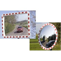 MIRAC trafikspejle i polycarbonat, rektangulre og runde, flere strrelser