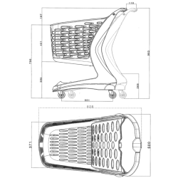 Trolley / Shopping cart 80 liters min. 20 pieces