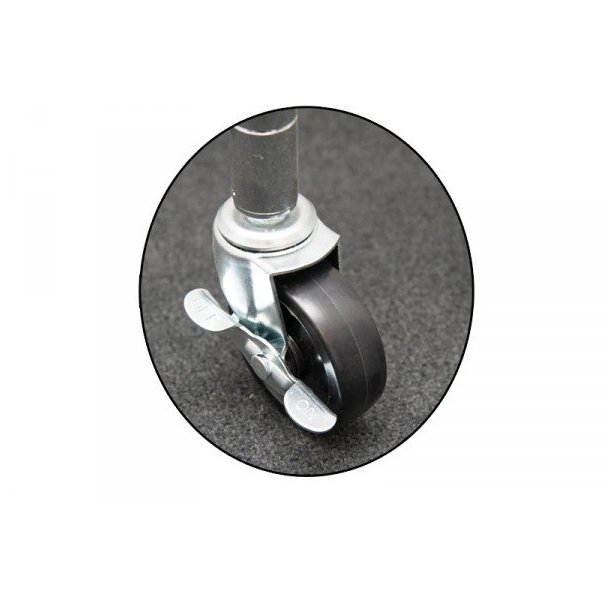 TUBO rubber wheels, 4 piece set for TUBO steel shelving system