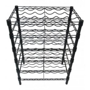 TUBO Metal vinreol - Sort - H90 x B60 x D36 - 6 hylder