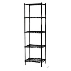 Hög stlhylla - TUBO-hylla - H220 x B61 x 36/46 cm djup med 4 hyllor