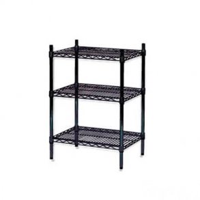 TUBO reol - Sort - H90 x B61 x 36/46 cm dyb med 3 hylder