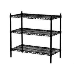 TUBO reol - Sort - H90 x B122 x 36/46 cm dyb med 3 hylder