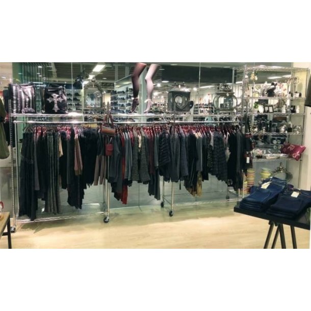 TUBO shelves, chrome-plated steel