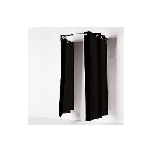 Curtain rod for fitting room - U-shaped - incl. accessories