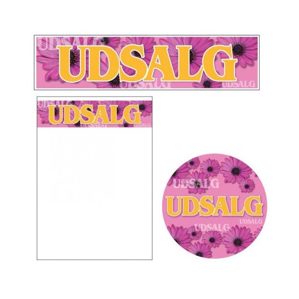 Sales material, Sale theme 3 - SALE - with pink flowers