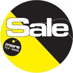 Sales material, Sale theme 7 - SALE more for less - yellow and black