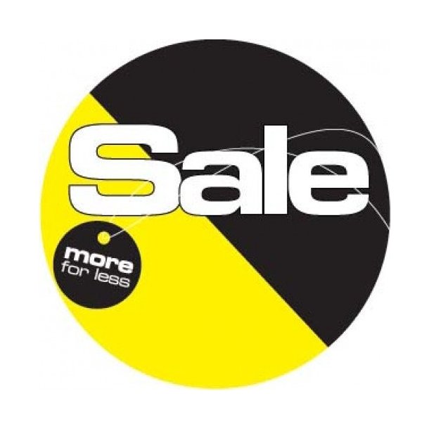 Sales material, Sale theme 7 - SALE more for less - yellow and black 