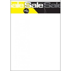Sales material, Sale theme 7 - SALE more for less - yellow and black