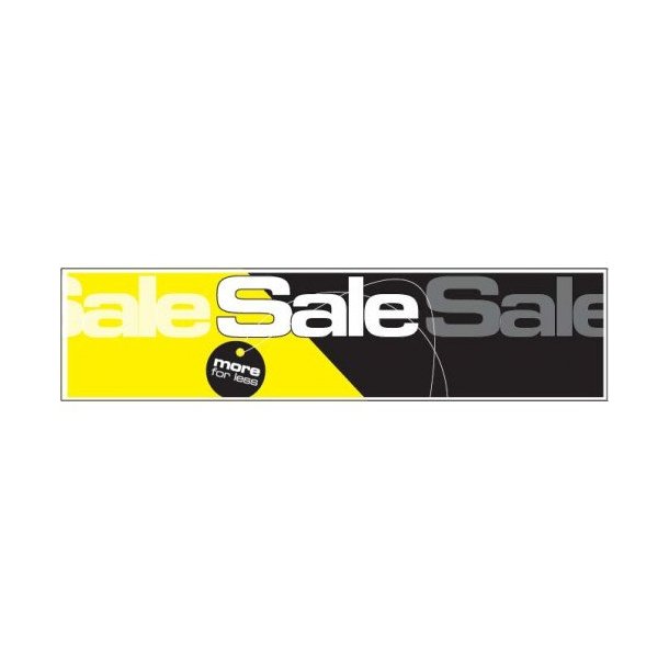 Sales material, Sale theme 7 - SALE more for less - yellow and black 