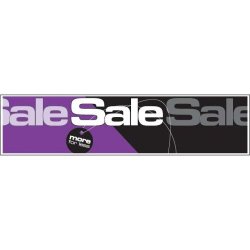Sales material, Sale theme 8 - SALE more for less - purple and black