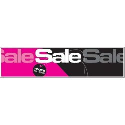 Sales material, Sale theme 9 - SALE more for less - pink and black