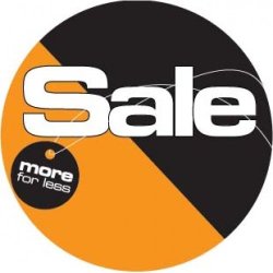 Sales material, Sale theme 10 - SALE more for less - brown and black