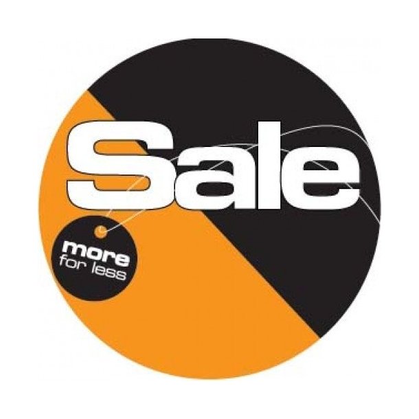 Sales material, Sale theme 10 - SALE more for less - brown and black 