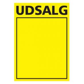Sale skyltar - Gul A3, A4, A5, A6, A7 25-50 stycken per frpackning