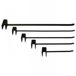 Decorative rod for groove panel - Black - 60 cm - with accessories