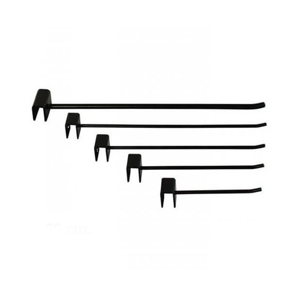 Decorative rod for groove panel - Black - 60 cm - with accessories