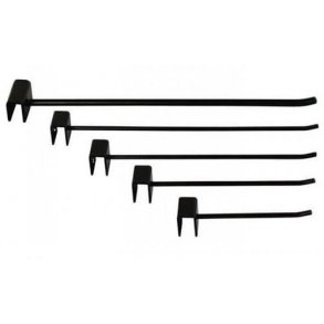 Hyllkonsoler t. 12mm gardinstng - Svart - 10 cm - Flera storlekar