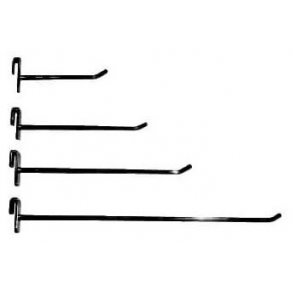 Krokar fr 5 mm dekorativ stng - Svart - 10 st - olika storlekar