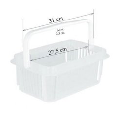Shopping basket in plastic - 7 liters, Transparent