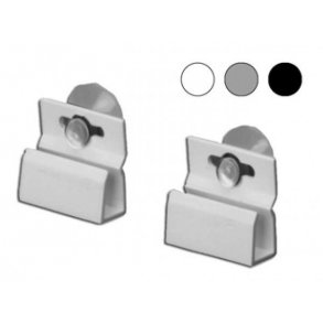 Fönsterklämmor med sugpropp för plastramar - 20 st - 10 set i vitt, svart eller gr