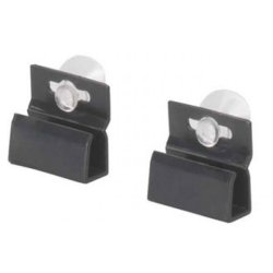 Window clips with suction cup for plastic frames - 20 pcs - 10 sets in white, black or gray