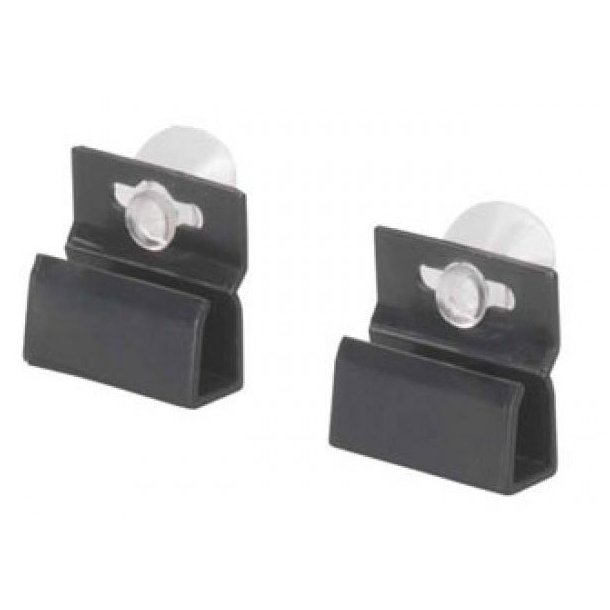 Window clips with suction cup for plastic frames - 20 pcs - 10 sets in white, black or gray