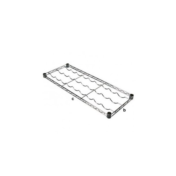 Vinyl shelf for wire rack - 36x61 cm - Chrome