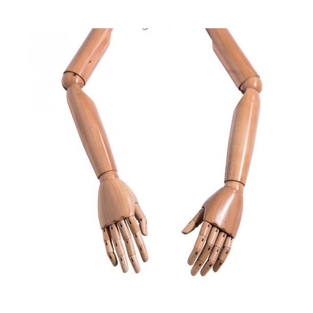 Vintage mannequin - Herre - Arme i bgetr el. mrkt tr
