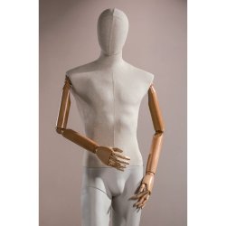 Vintage mannequin - Herre - Arme i bgetr el. mrkt tr