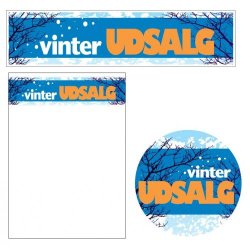 Sales material, Winter theme 5 - winter SALE in the snow