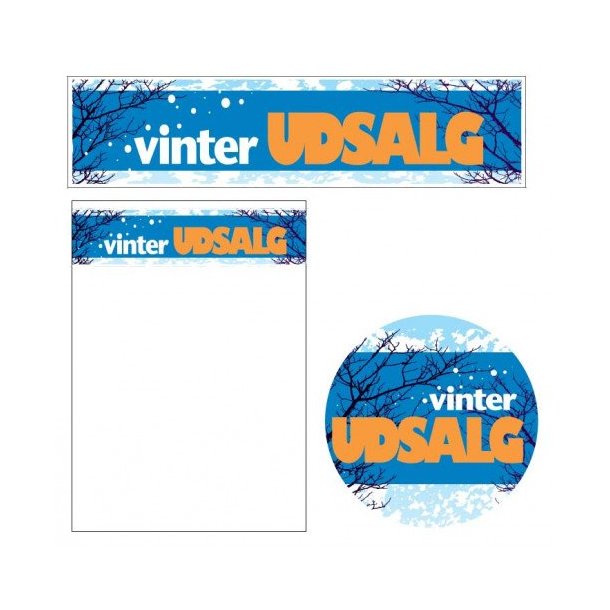 Sales material, Winter theme 5 - winter SALE in the snow