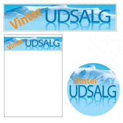 Sales material, Winter theme 6 - winter SALE on the ice