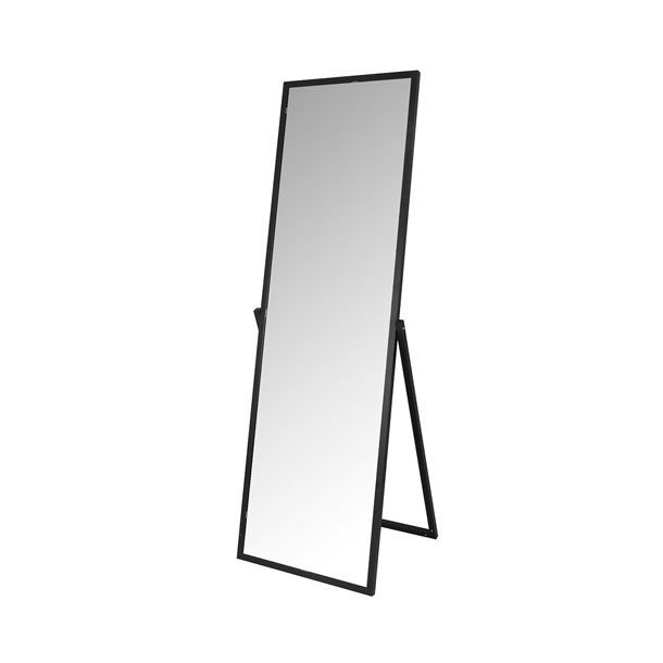 Vanity mirror - Golv spegel med svart ram - W50 x H150 cm