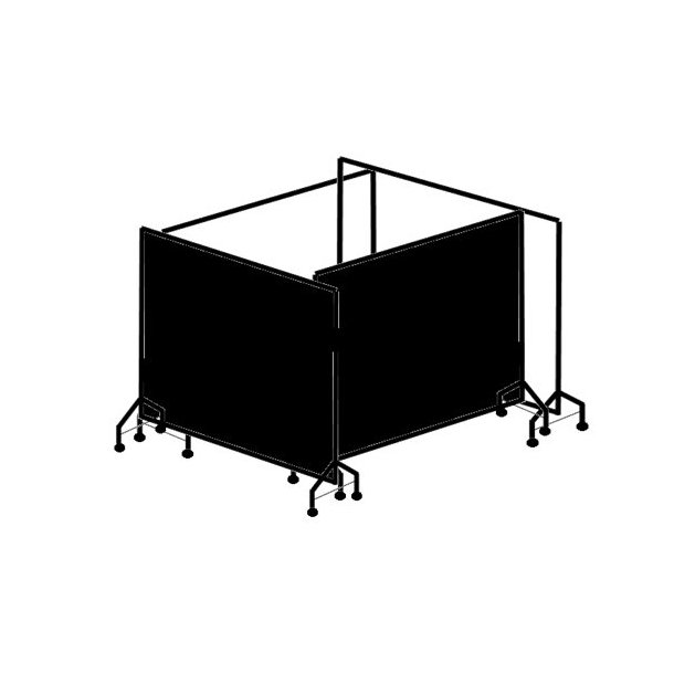 Mobile fitting room, Visitation room - 2 walls to corner