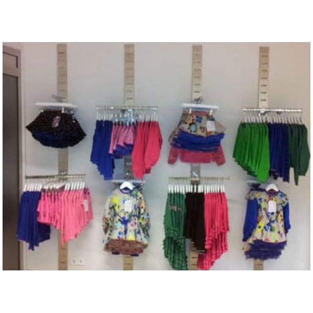 ZETA wall rail in shiny chrome and brushed satin chrome