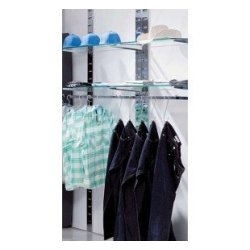 ZETA wall rail in shiny chrome and brushed satin chrome