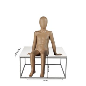 Färska barn mannekäng. 122 cm. Sittande. Ral 1019