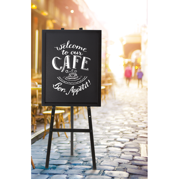 Easel in black-painted pine - 4 just positions