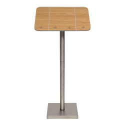 MENU STAND in stainless steel and teak