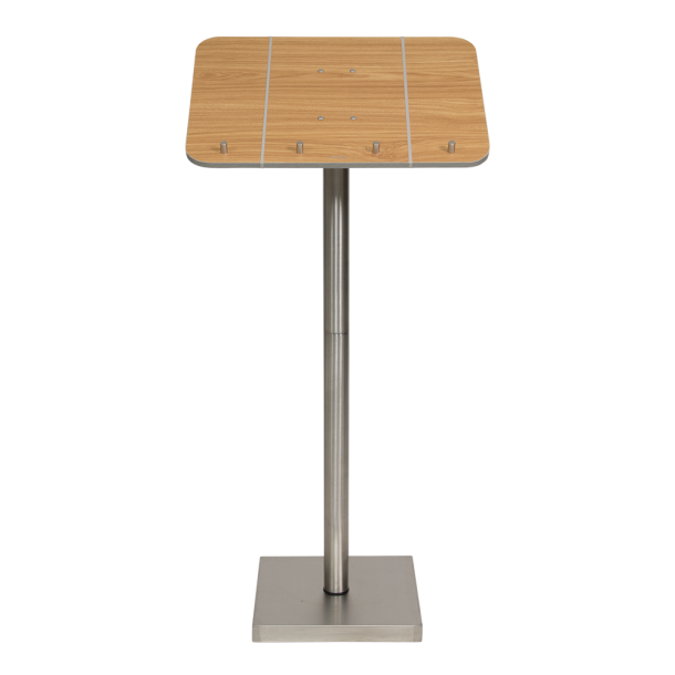 MENU STAND in stainless steel and teak