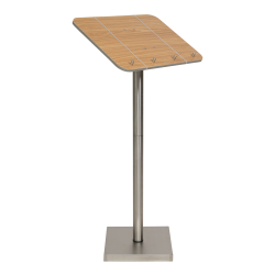 MENU STAND in stainless steel and teak
