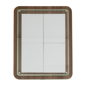 4xA4 GLASSTJÄRNa information display valnöt