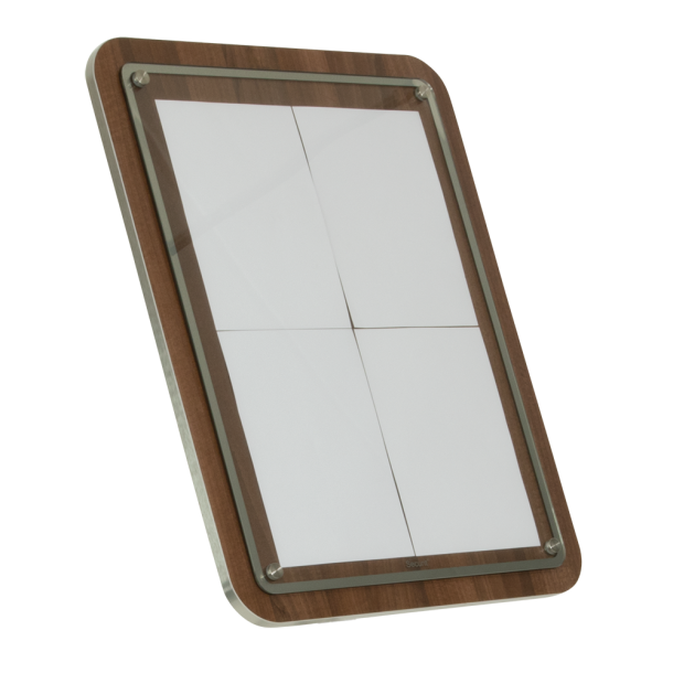 4xA4 GLASS STAR information display walnut