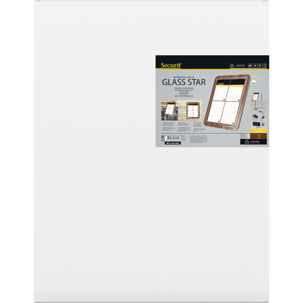 4xA4 GLASS STAR information display walnut