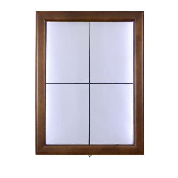 CLASSIC information display in dark brown