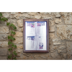 CLASSIC information display in dark brown